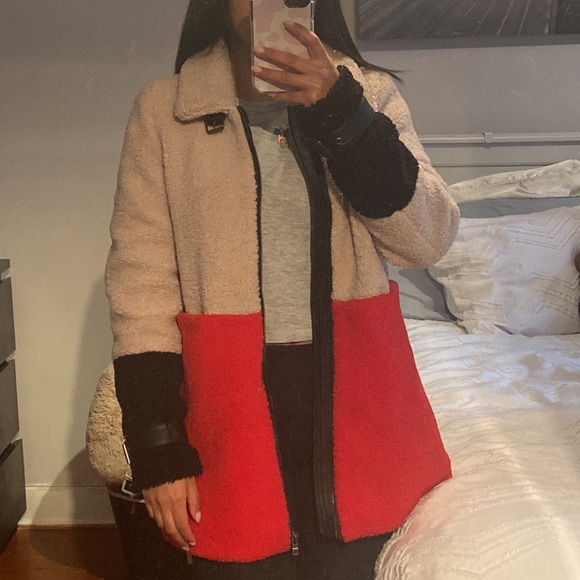 Color block sherpa coat - Only brand - size XS - Picture 6 of 9